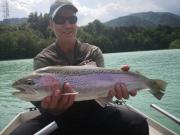 Lindor brothers, trout June Slovenia lake